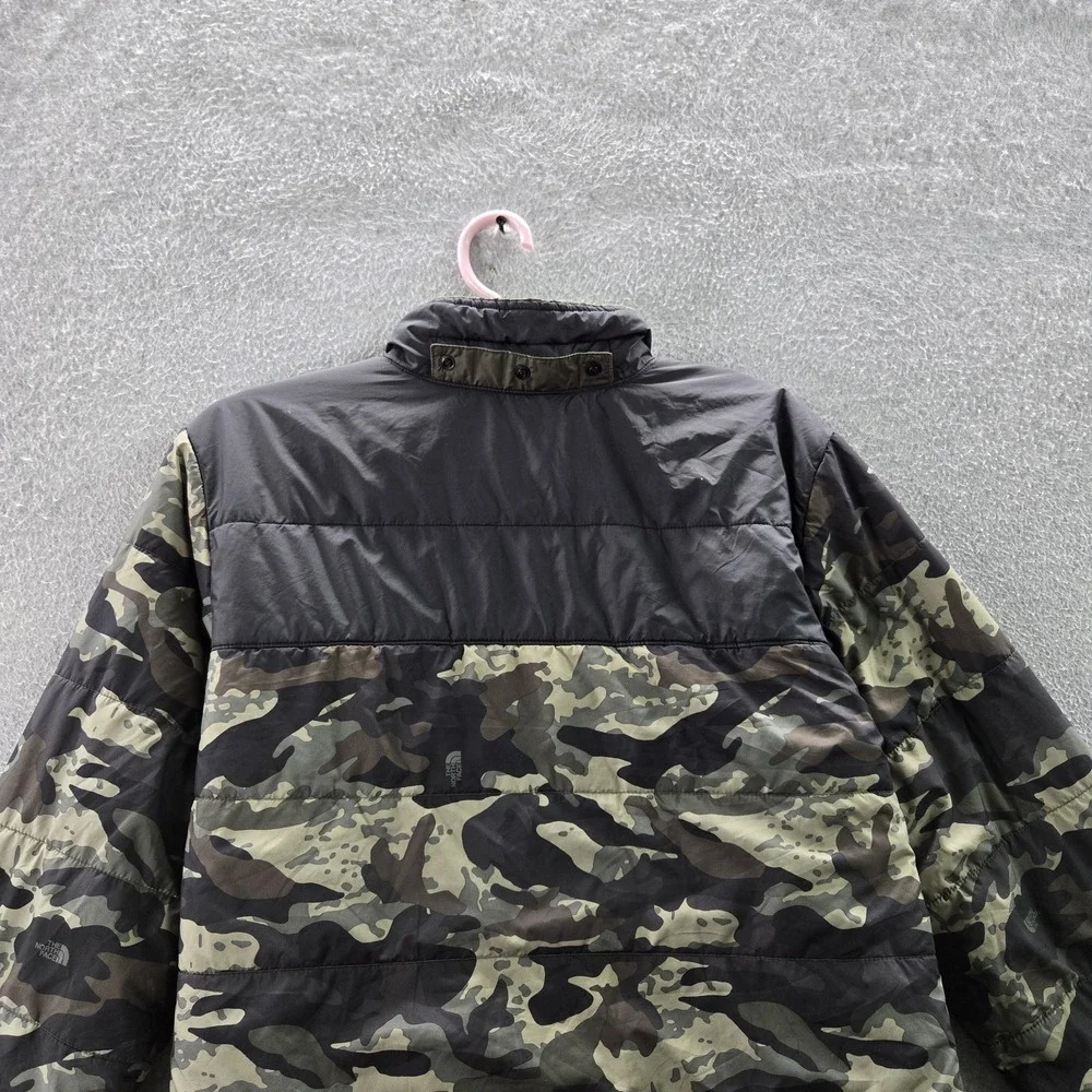 The North Face Boys Jacket XXL (18/20) Green Embroidered Camouflage READ